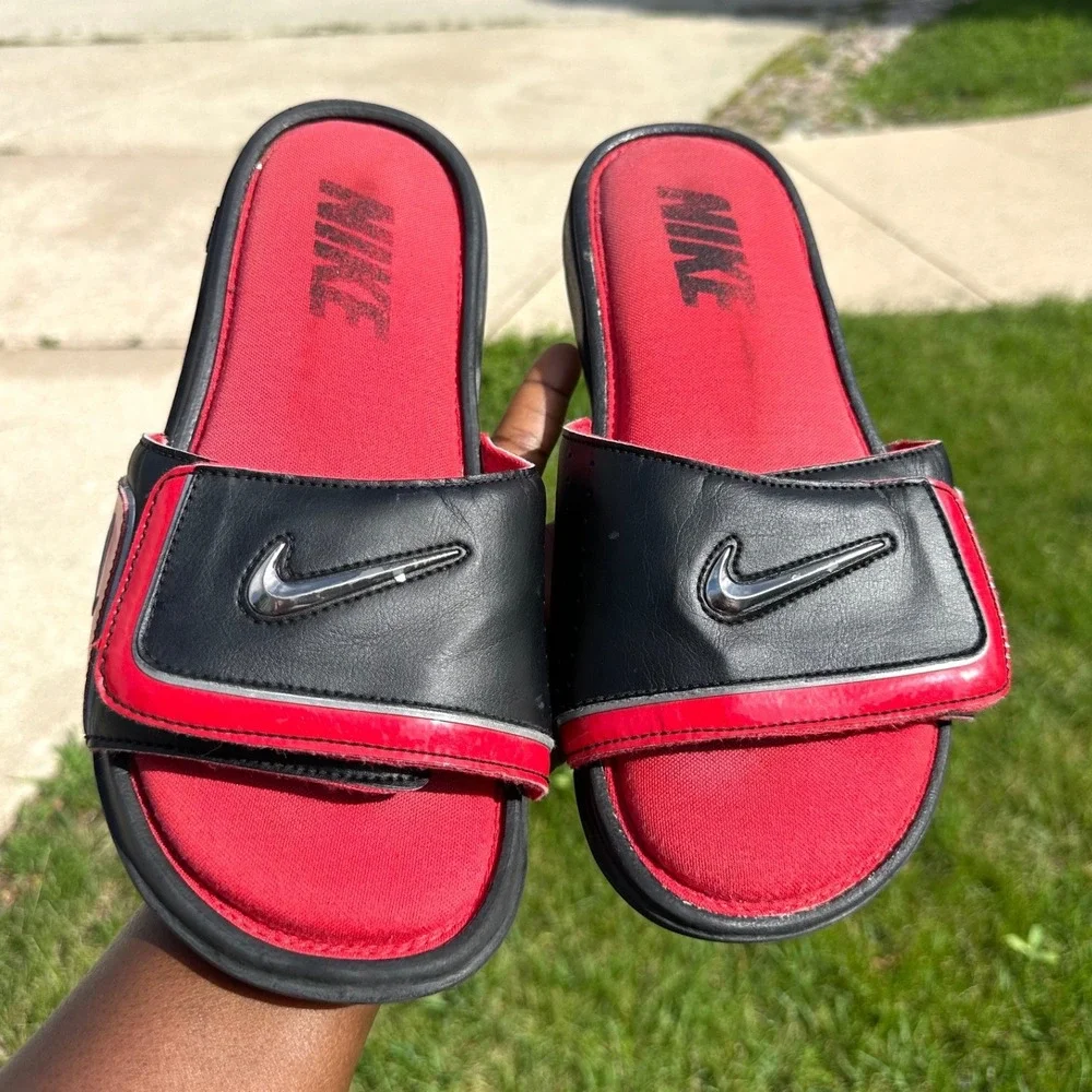 Nike Comfort Slide 2 Men's Sandals Size 9 Red Black